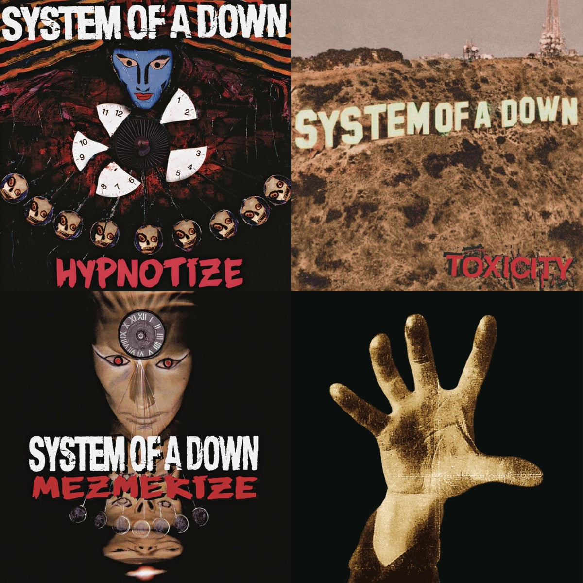 System Of A Down (140G) & Toxicity (140G) & Hypnotize (140G) & Mezmerize (140G)