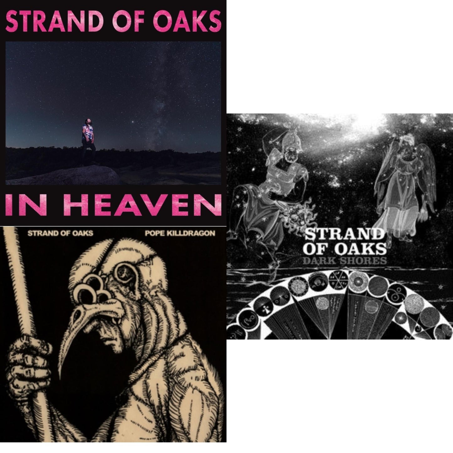 In Heaven & Pope Killdragon (Dragon Bone LP Vinyl) & Dark Shores (Sleeping Pill Blue LP Vinyl)