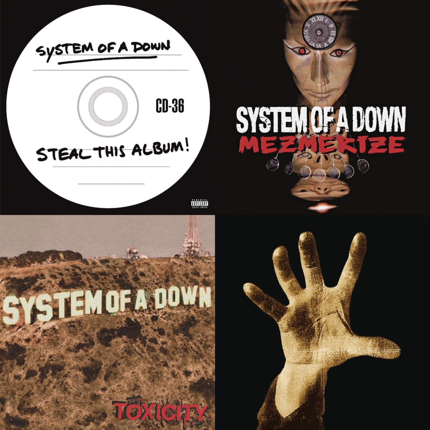 This is a 4 LP Vinyl SKU bundle.
1.This LP Vinyl is brand new.Format: LP VinylMusic Style: Alternative RockThis item's title is: Steal This Album! (2LP/140G)Artist: System Of A DownLabel: LEGACY/ COLUMBIA/ AMERICANBarcode: 190758656212Release Date: 10/12/2018
2.