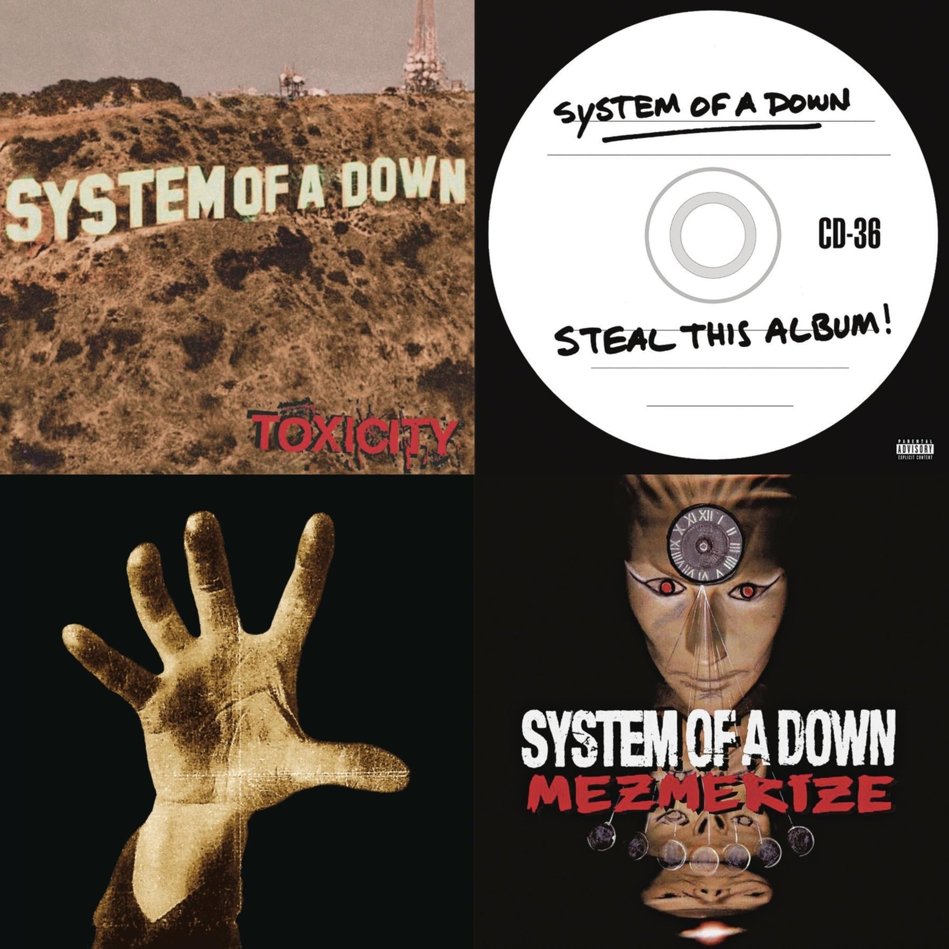This is a 4 LP Vinyl SKU bundle.
1.This LP Vinyl is brand new.Format: LP VinylMusic Style: Nu MetalThis item's title is: Toxicity (140G)Artist: System Of A DownLabel: LEGACY/ AMERICANBarcode: 190758655918Release Date: 10/12/2018
2.This LP Vinyl is brand new.