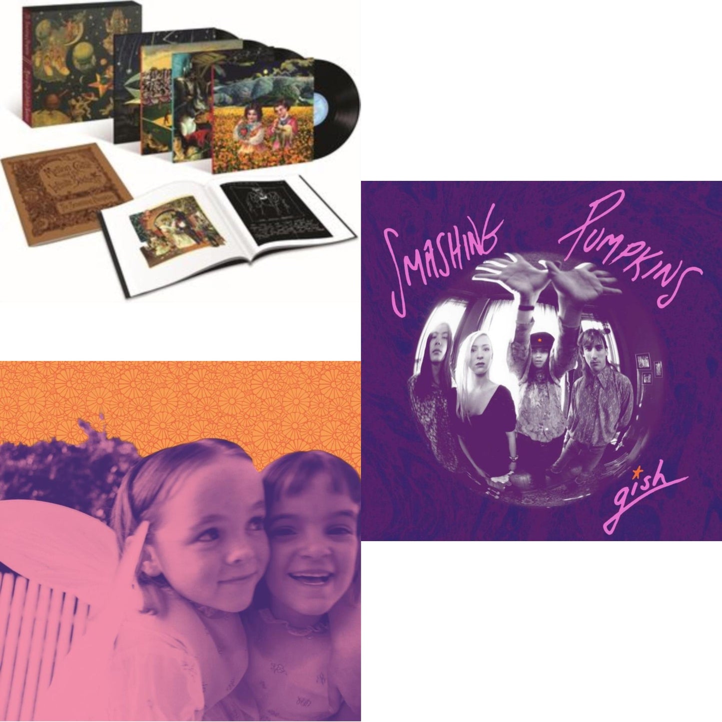 This is a 3 LP Vinyl SKU bundle.
1.This LP Vinyl is brand new.Format: LP VinylMusic Style: Alternative RockThis item's title is: Mellon Collie & Infinite SadnessArtist: Smashing PumpkinsLabel: VIRGINBarcode: 5099997855316Release Date: 12/4/2012
2.This LP Vinyl is brand new.