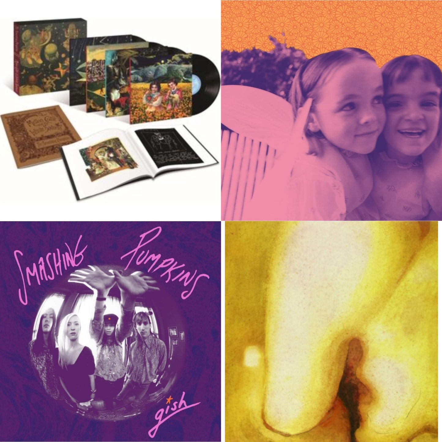 This is a 4 LP Vinyl SKU bundle.
1.This LP Vinyl is brand new.Format: LP VinylMusic Style: Alternative RockThis item's title is: Mellon Collie & Infinite SadnessArtist: Smashing PumpkinsLabel: VIRGINBarcode: 5099997855316Release Date: 12/4/2012
2.This LP Vinyl is brand new.