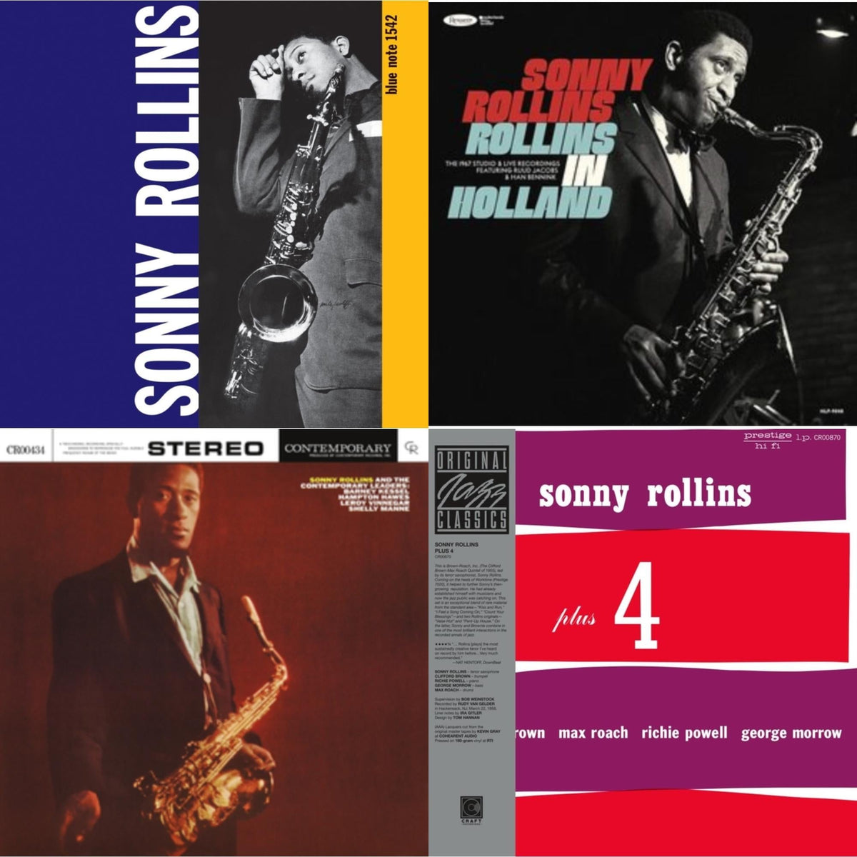 Volume 1 (Blue Note Classic LP Vinyl Edition/180G) & Rollins In Holland: The 1967 Studio & Live Recordings (3LP/Deluxe Edition) & Sonny Rollins & The Contemporary Leaders (Contemporary Records Acoustic Sounds Series) (180G)
