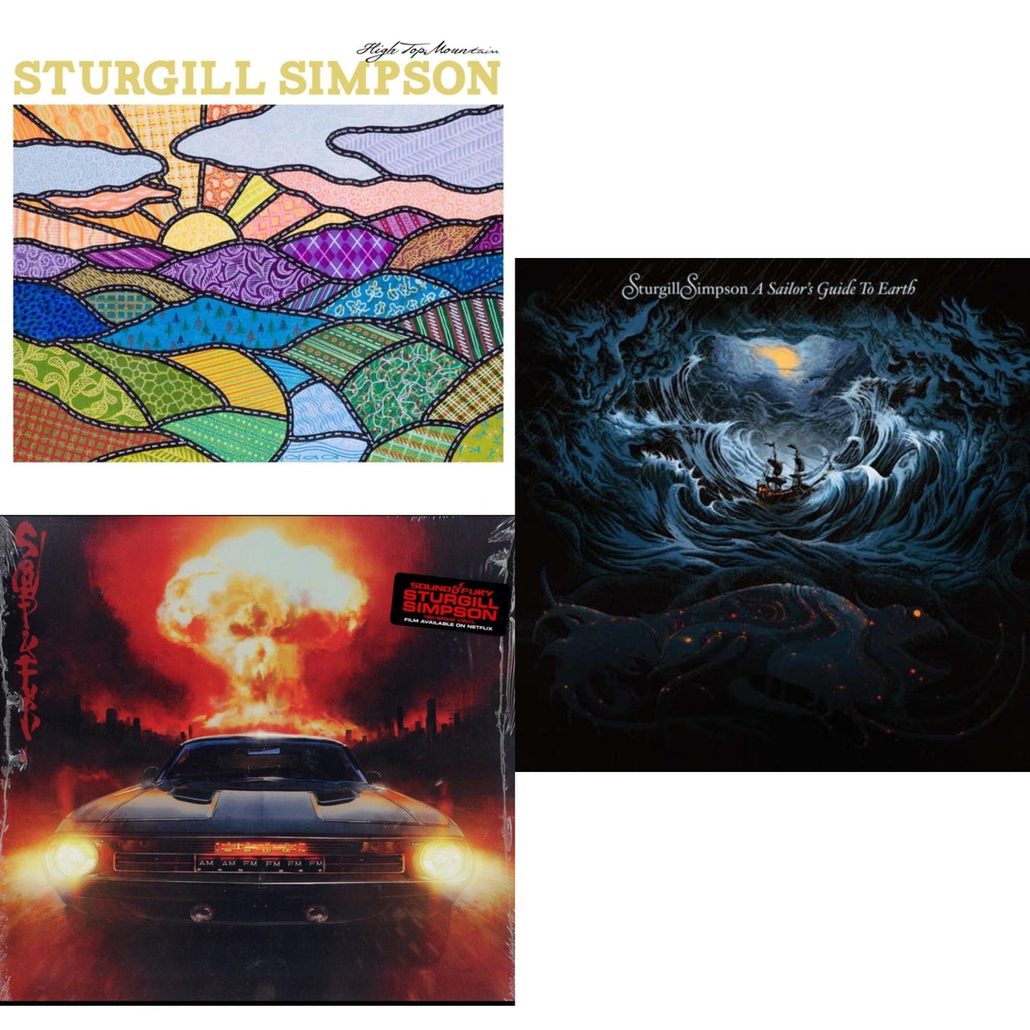 This is a 3 LP Vinyl SKU bundle.
1.This LP Vinyl is brand new.Format: LP VinylMusic Style: CountryThis item's title is: High Top MountainArtist: Sturgill SimpsonLabel: THIRTY TIGERSBarcode: 794504787146Release Date: 6/11/2013
2.This LP Vinyl is brand new.