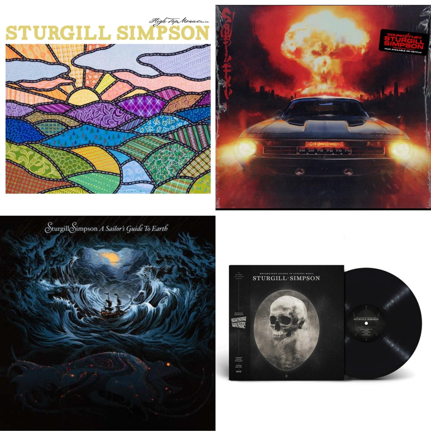 This is a 4 LP Vinyl SKU bundle.
1.This LP Vinyl is brand new.Format: LP VinylMusic Style: CountryThis item's title is: High Top MountainArtist: Sturgill SimpsonLabel: THIRTY TIGERSBarcode: 794504787146Release Date: 6/11/2013
2.This LP Vinyl is brand new.