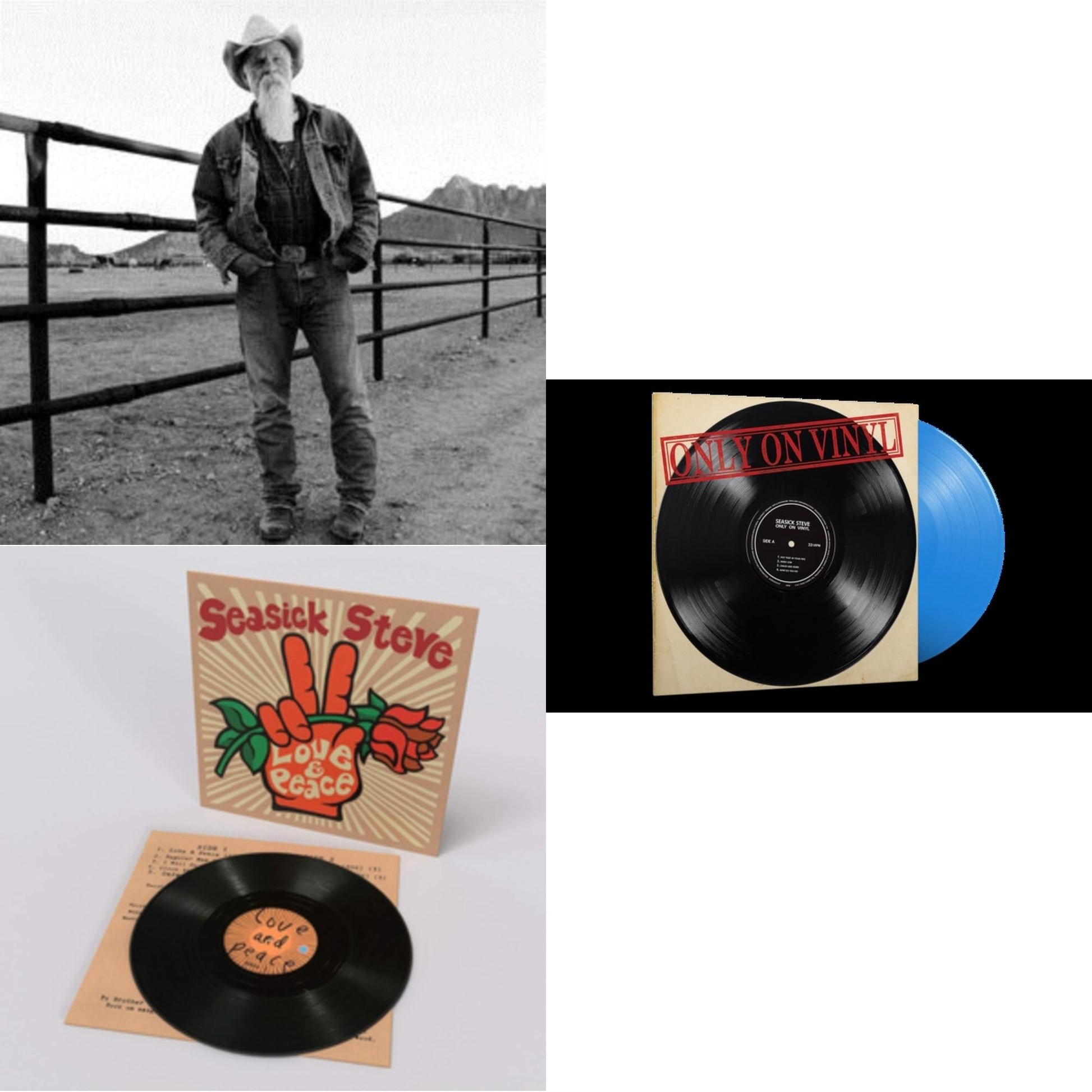 This is a 3 LP Vinyl SKU bundle.
1.This LP Vinyl is brand new.Format: LP VinylMusic Style: Hard HouseThis item's title is: Keepin The Horse Between Me & The GroundArtist: Seasick SteveLabel: ROUGH TRADEBarcode: 190296992360Release Date: 10/7/2016
2.This LP Vinyl is brand new.