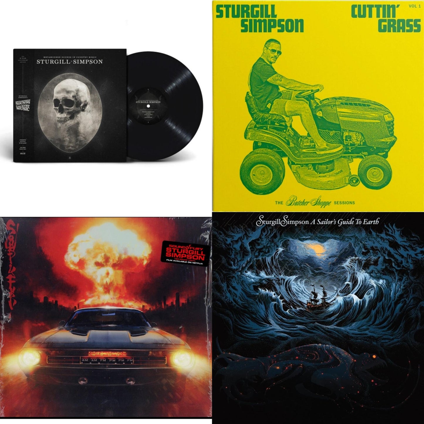 This is a 4 LP Vinyl SKU bundle.
1.This LP Vinyl is brand new.Format: LP VinylThis item's title is: Sound & FuryArtist: Sturgill SimpsonLabel: ELEKTRABarcode: 075678651786Release Date: 9/27/2019
2.This LP Vinyl is brand new.