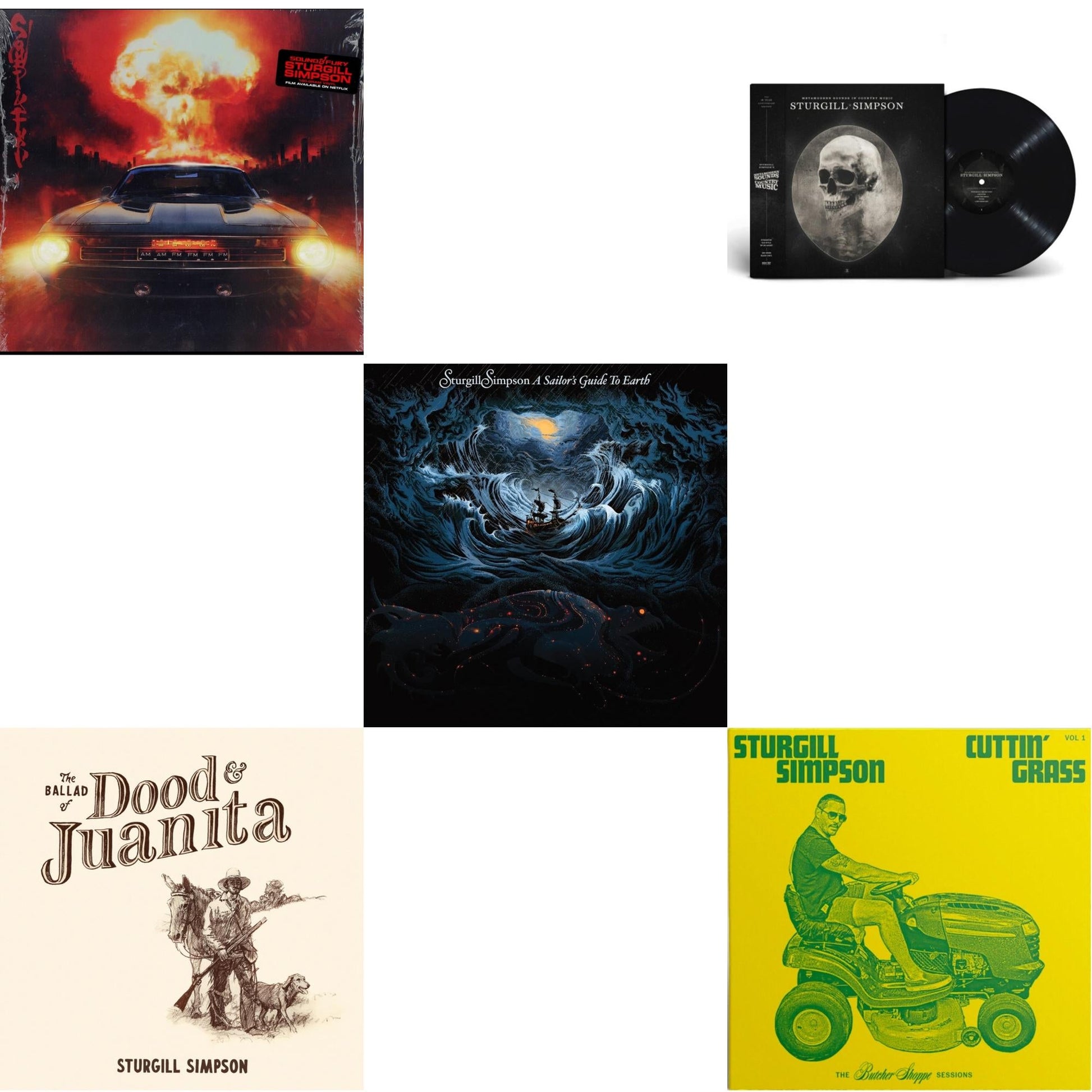 This is a 5 LP Vinyl SKU bundle.
1.This LP Vinyl is brand new.Format: LP VinylThis item's title is: Sound & FuryArtist: Sturgill SimpsonLabel: ELEKTRABarcode: 075678651786Release Date: 9/27/2019
2.This LP Vinyl is brand new.