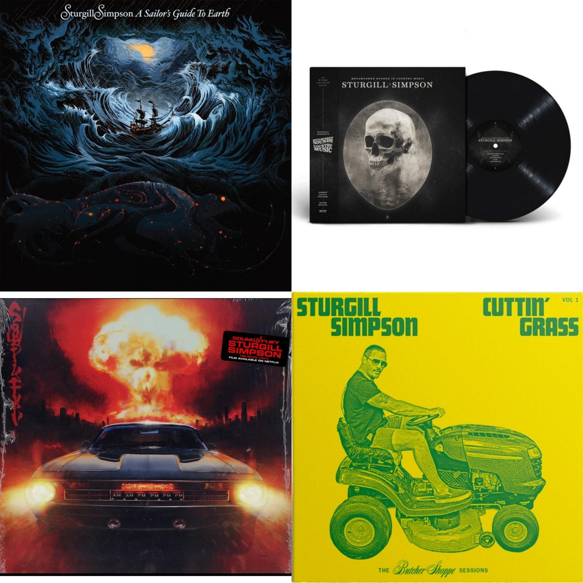This is a 4 LP Vinyl SKU bundle.
1.This LP Vinyl is brand new.Format: LP VinylThis item's title is: Sound & FuryArtist: Sturgill SimpsonLabel: ELEKTRABarcode: 075678651786Release Date: 9/27/2019
2.This LP Vinyl is brand new.