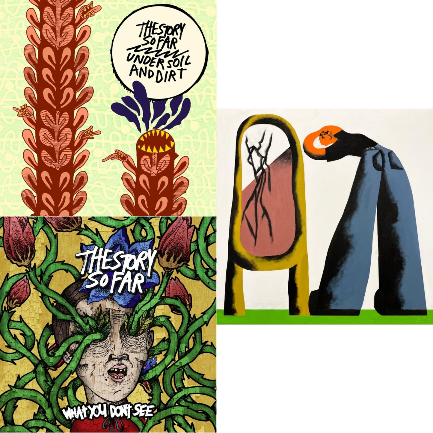 This is a 3 LP Vinyl SKU bundle.
1.This LP Vinyl is brand new.Format: LP VinylMusic Style: Alternative RockThis item's title is: Under Soil & DirtArtist: Story So FarLabel: PURE NOISE RECORDSBarcode: 603111935614Release Date: 4/1/2015
2.This LP Vinyl is brand new.