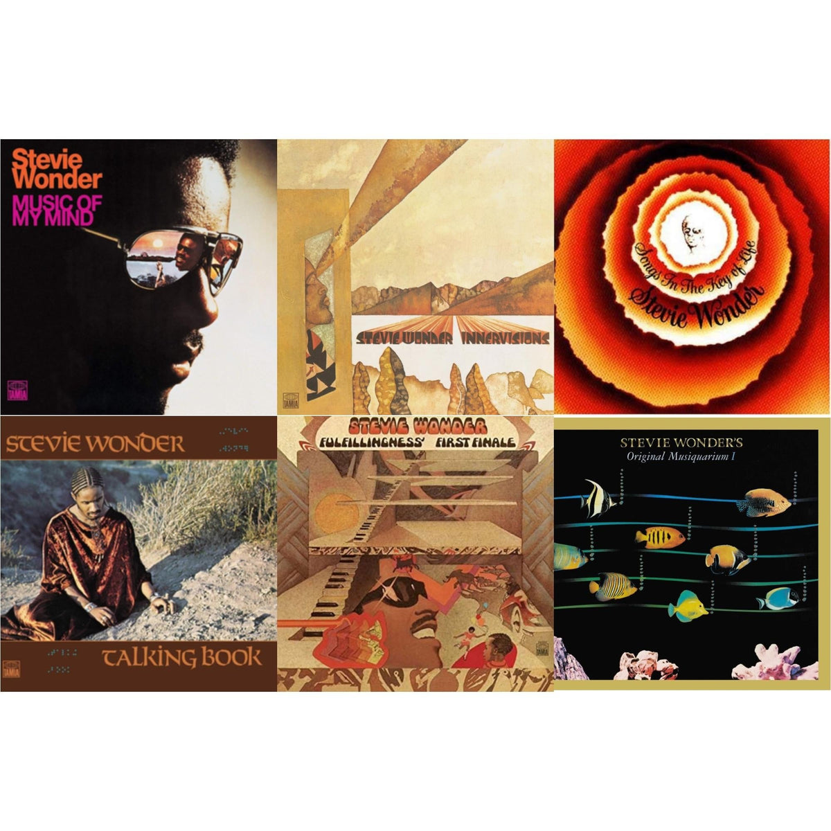 Music Of My Mind & Innervisions & Songs In The Key Of Life & Talking Book & Fulfillingness' First Finale & Original Musiquarium I (2LP)