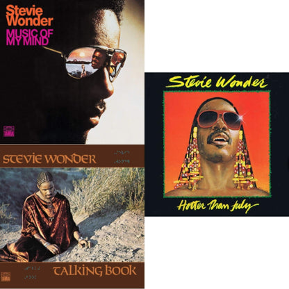 This is a 3 LP Vinyl SKU bundle.
1.This LP Vinyl is brand new.Format: LP VinylMusic Style: Soul-JazzThis item's title is: Music Of My MindArtist: Stevie WonderLabel: TamlaBarcode: 050109031412Release Date: 9/23/2008
2.This LP Vinyl is brand new.