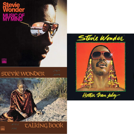 This is a 3 LP Vinyl SKU bundle.
1.This LP Vinyl is brand new.Format: LP VinylMusic Style: Soul-JazzThis item's title is: Music Of My MindArtist: Stevie WonderLabel: TamlaBarcode: 050109031412Release Date: 9/23/2008
2.This LP Vinyl is brand new.
