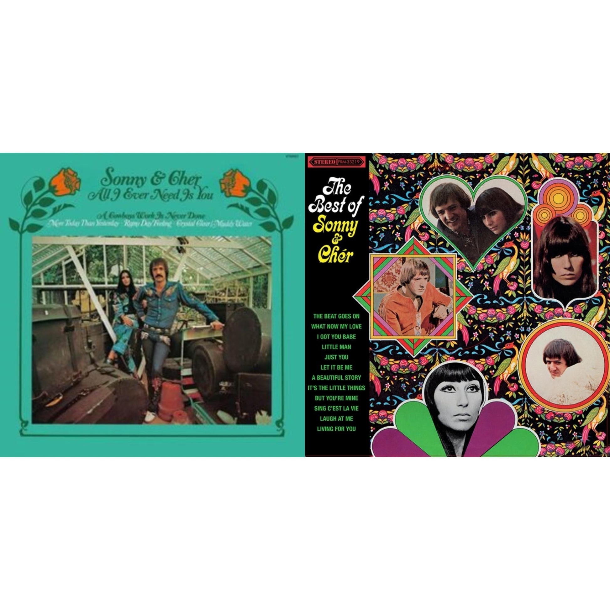 This is a 2 LP Vinyl SKU bundle.
1.This LP Vinyl is brand new.Format: LP VinylThis item's title is: All I Ever Need Is YouArtist: Sonny & CherLabel: ANAGRAM MUSICBarcode: 8435395503157Release Date: 6/3/2022
2.This LP Vinyl is brand new.