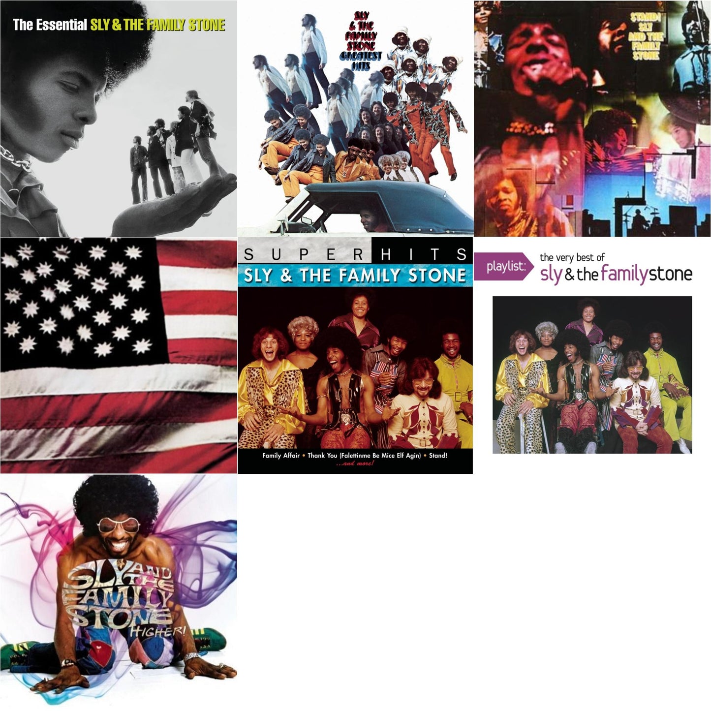 Essential Sly & Family Stone & Greatest Hits & Stand & There's A Riot Goin On & Super Hits & Playlist: Very Best Of Sly & Family Stone & Higher (Highlights)