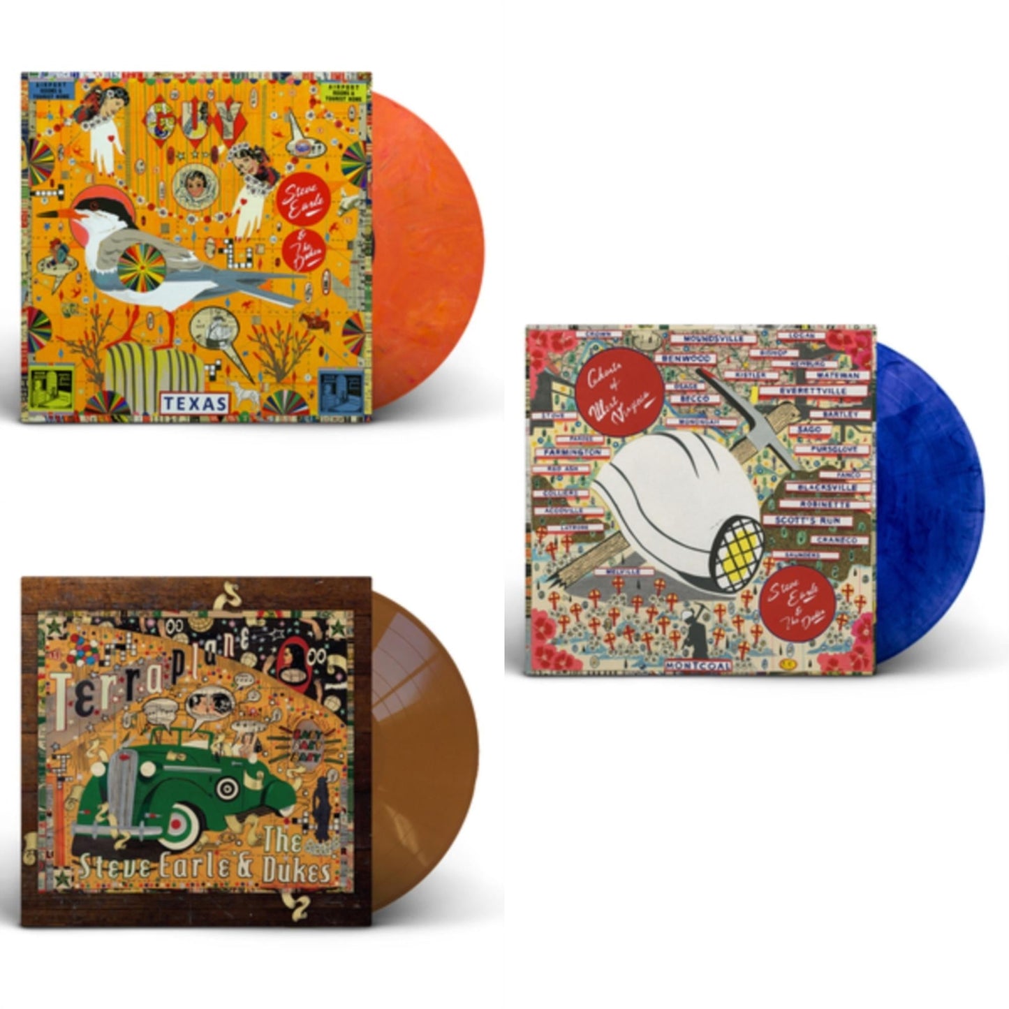 This is a 3 LP Vinyl SKU bundle.
1.This LP Vinyl is brand new.Format: LP VinylMusic Style: CountryThis item's title is: Guy (2LP/Orange & Red Swirl Vinyl)Artist: Steve & The Dukes EarleLabel: NEW WEST RECORDSBarcode: 607396555611Release Date: 11/19/2021
2.This LP Vinyl is brand new.
