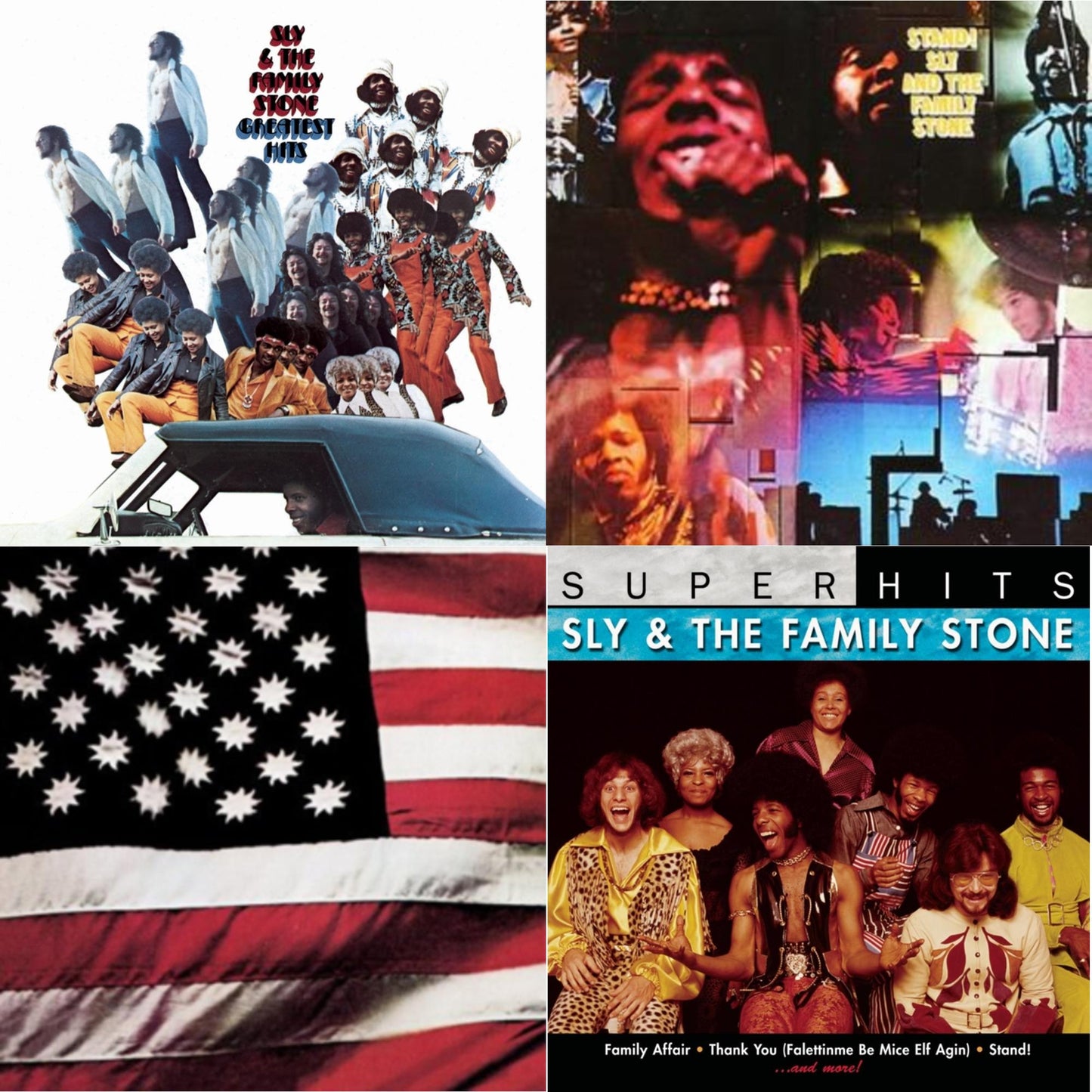 Greatest Hits & Stand & There's A Riot Goin On & Super Hits