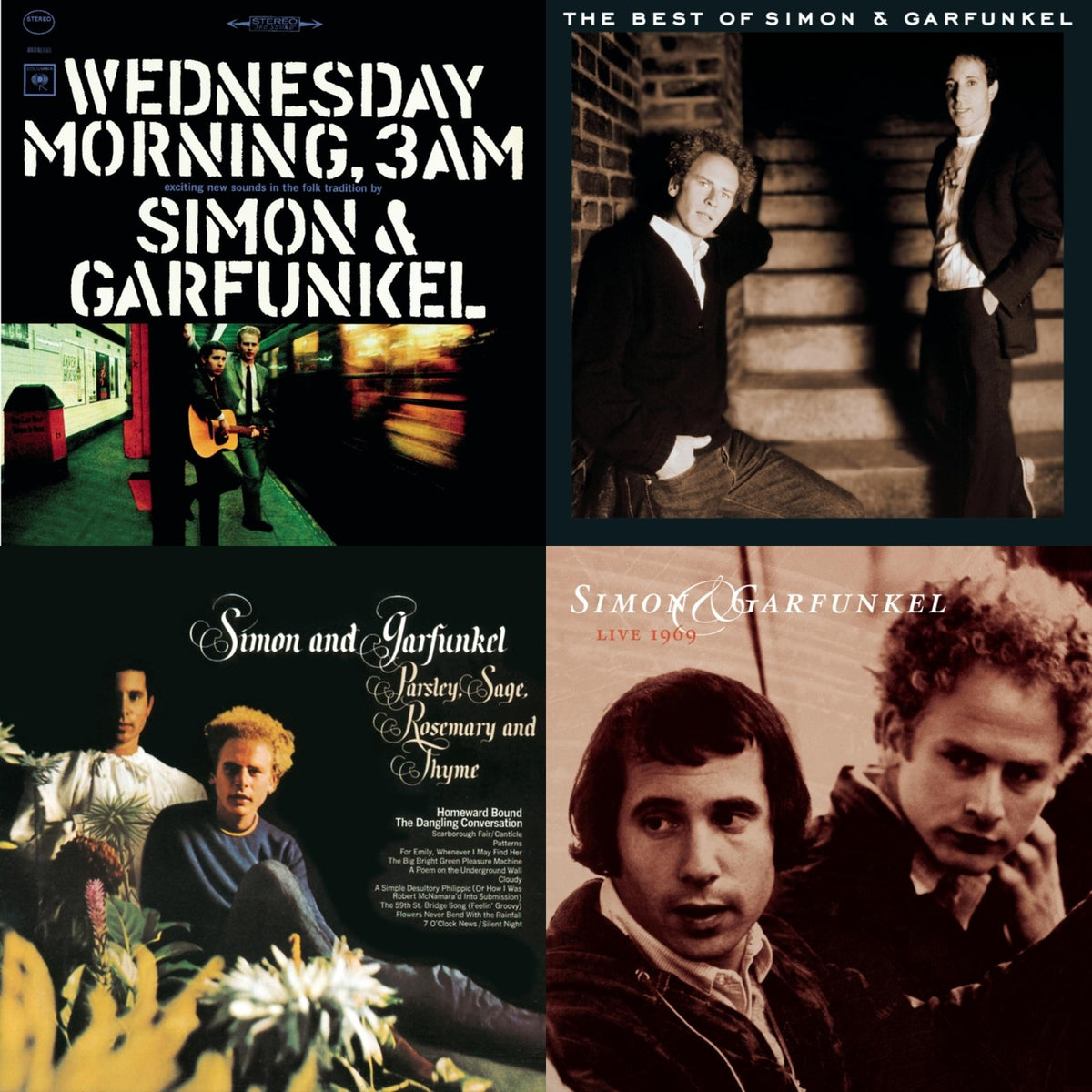 Simon & Garfunkel - Best Of Simon & Garfunkel & Wednesday Morning 3 A.M. & Parsley Sage Rosemary & Thyme & Live 1969 - CD Bundle