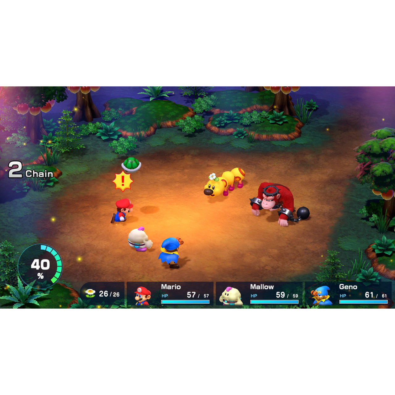 This is brand new.Mario, Bowser, and Peach partner up to repair the wish-granting Star Road in this approachable role-playing adventure  Team up with an oddball group of heroes to save Star Road and stop the troublemaking Smithy Gang.