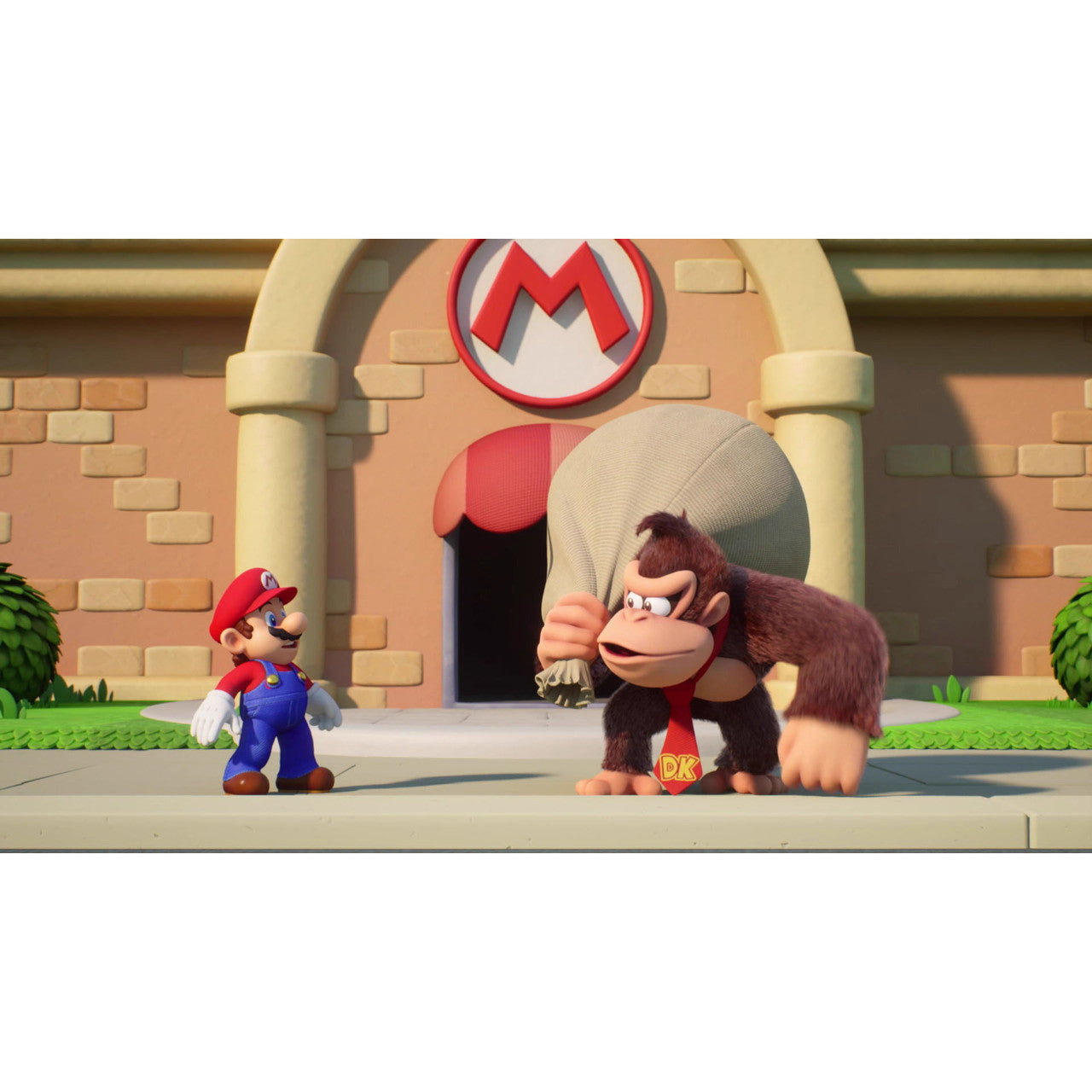 This is brand new.Donkey Kong has stolen the Mini-Marios! Solve platforming puzzles to get them back.
 Run, jump, and backflip your way to rescuing the stolen Mini-Mario toys in this puzzling twist on Mario action.