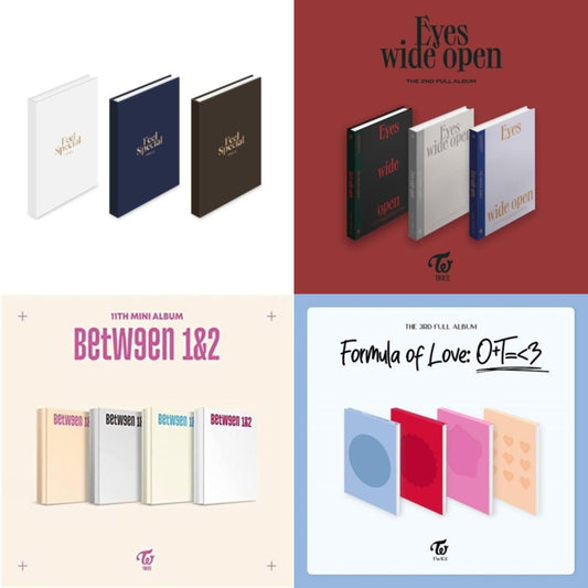This is a 4 CD SKU bundle.
1.This CD is brand new.Format: CDMusic Style: K-popThis item's title is: Feel Special (8Th Mini Album)Artist: TwiceLabel: JYP ENT.Barcode: 8809440339204Release Date: 2/22/2023
2.This CD is brand new.