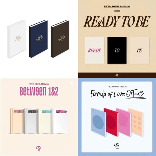 This is a 4 CD SKU bundle.
1.This CD is brand new.Format: CDMusic Style: K-popThis item's title is: Feel Special (8Th Mini Album)Artist: TwiceLabel: JYP ENT.Barcode: 8809440339204Release Date: 2/22/2023
2.This CD is brand new.