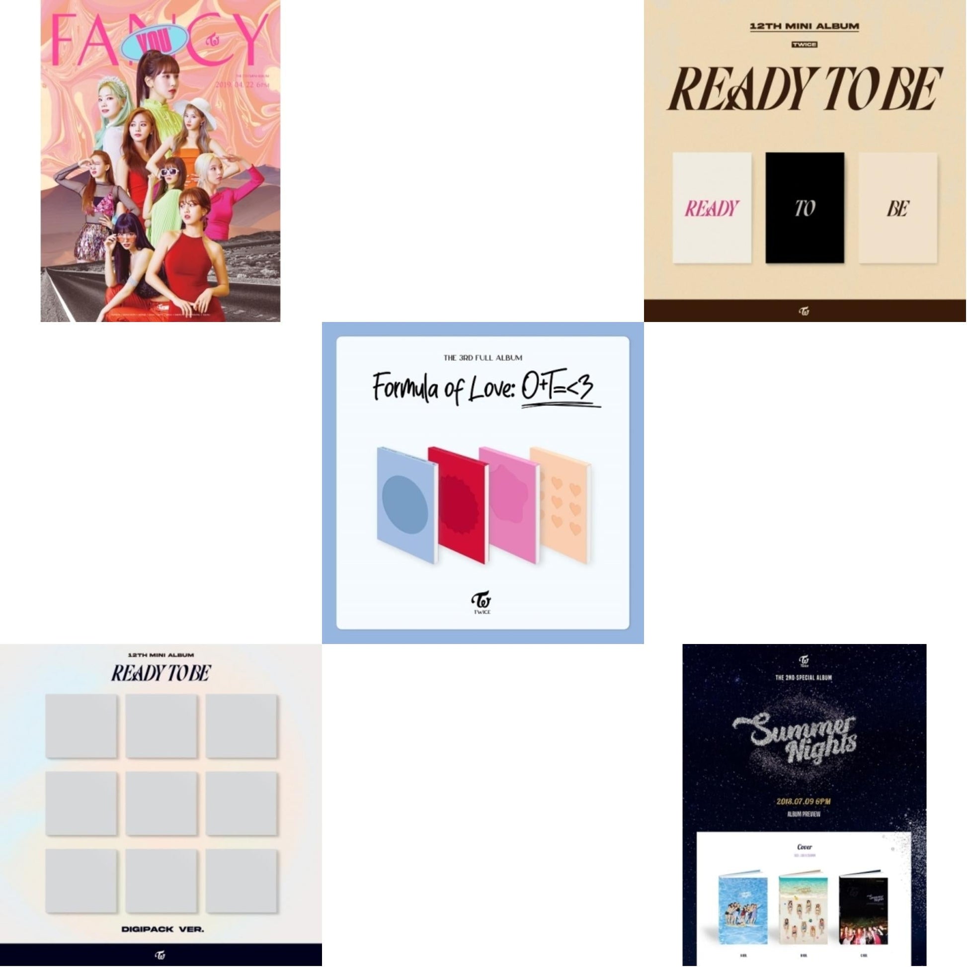 This is a 5 CD SKU bundle.
1.This CD is brand new.Format: CDMusic Style: K-popThis item's title is: Summer NightsArtist: TwiceLabel: JYP EN.Barcode: 8809440338245Release Date: 10/26/2022
2.This CD is brand new.