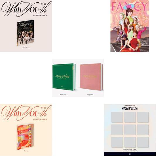 With You-Th (Glowing Ver.) & With You-Th (Blast Ver.) & Merry & Happy & Fancy You (7Th Album) & Ready To Be (12Th Mini Album) Digipack Version