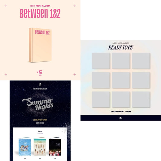 This is a 3 CD SKU bundle.
1.This CD is brand new.Format: CDMusic Style: K-popThis item's title is: Between 1&2 (Archive Version)Artist: TwiceLabel: JYP ENTERTAINMENT / REPUBLIC RBarcode: 192641872877Release Date: 8/26/2022
2.This CD is brand new.