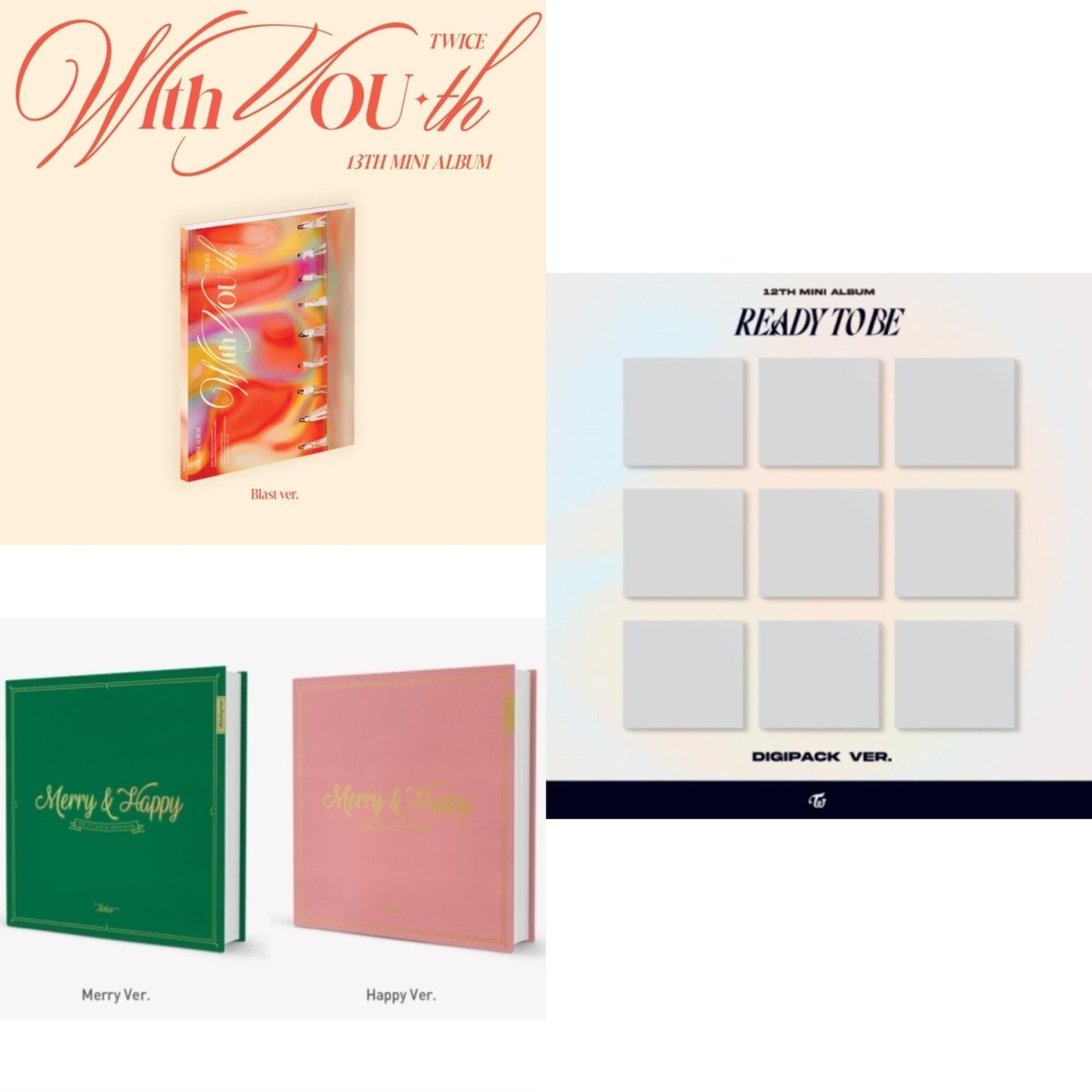 With You-Th (Blast Ver.) & Merry & Happy & Ready To Be (12Th Mini Album) Digipack Version