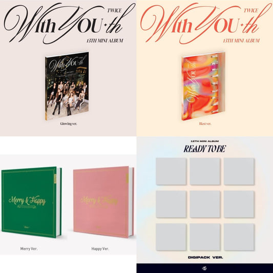 With You-Th (Glowing Ver.) & With You-Th (Blast Ver.) & Merry & Happy & Ready To Be (12Th Mini Album) Digipack Version