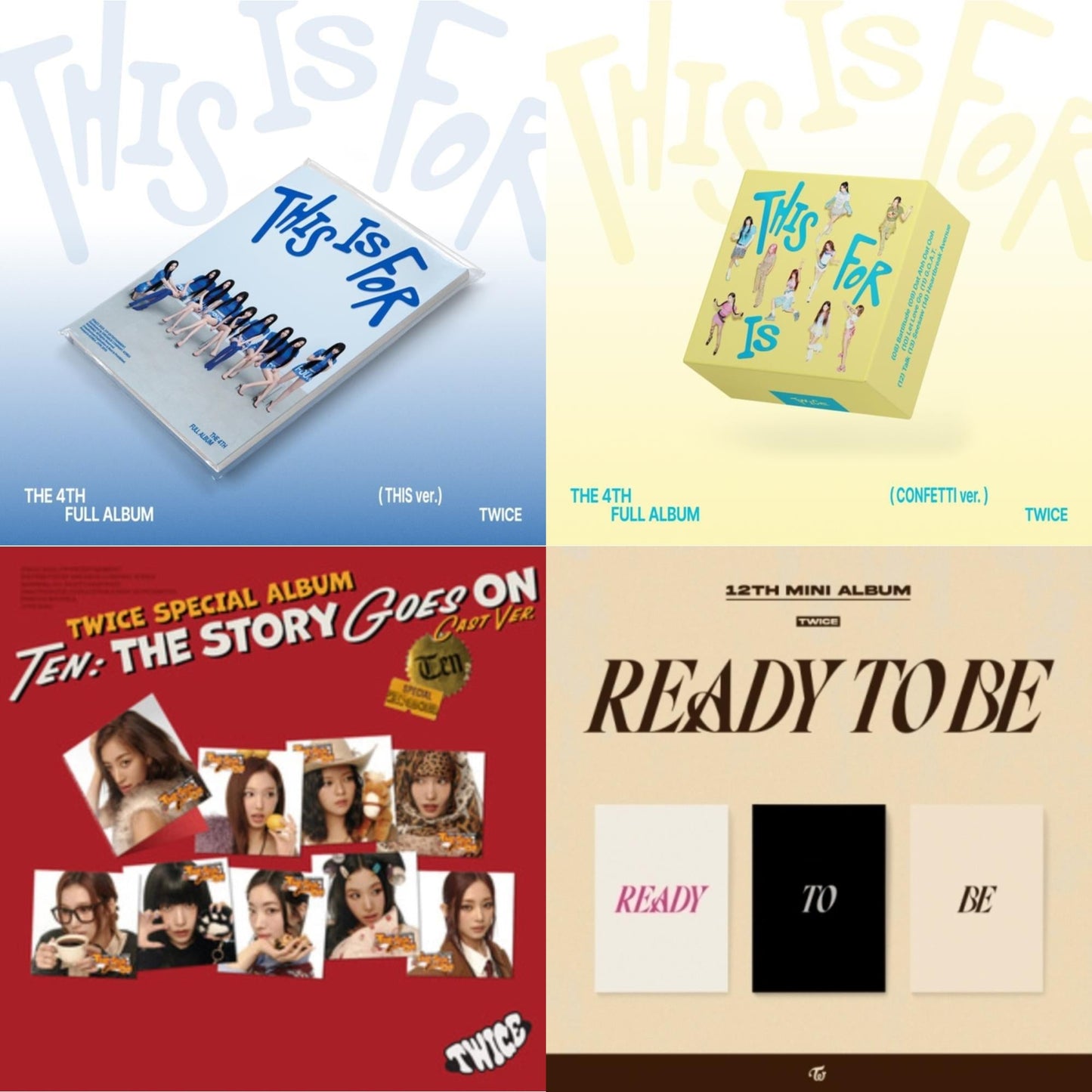 This Is For (This Ver.) & This Is For (Confetti Ver.) & Ten: The Story Goes On (Cast Ver.) & Ready To Be (12Th Mini Album)