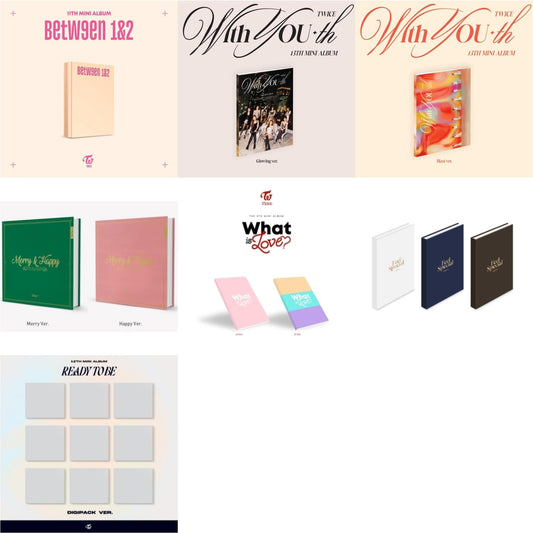 This is a 7 CD SKU bundle.
1.This CD is brand new.Format: CDMusic Style: K-popThis item's title is: Between 1&2 (Archive Version)Artist: TwiceLabel: JYP ENTERTAINMENT / REPUBLIC RBarcode: 192641872877Release Date: 8/26/2022
2.This CD is brand new.