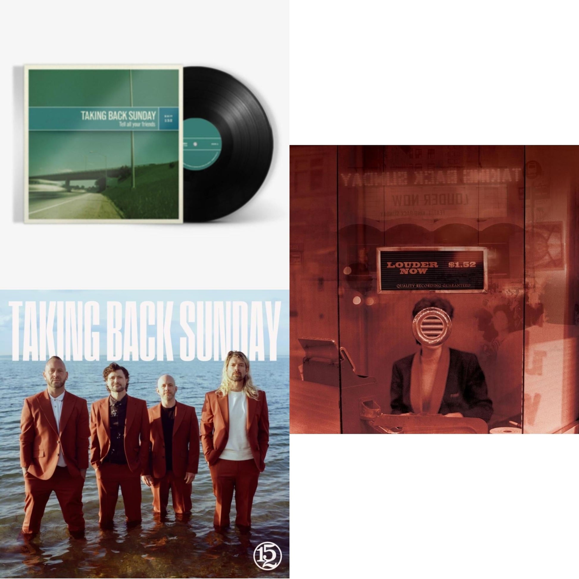 This is a 3 LP Vinyl SKU bundle.
1.This LP Vinyl is brand new.Format: LP VinylMusic Style: EmoThis item's title is: Tell All Your FriendsArtist: Taking Back SundayLabel: CRAFT RECORDINGSBarcode: 888072084858Release Date: 10/4/2019
2.This LP Vinyl is brand new.