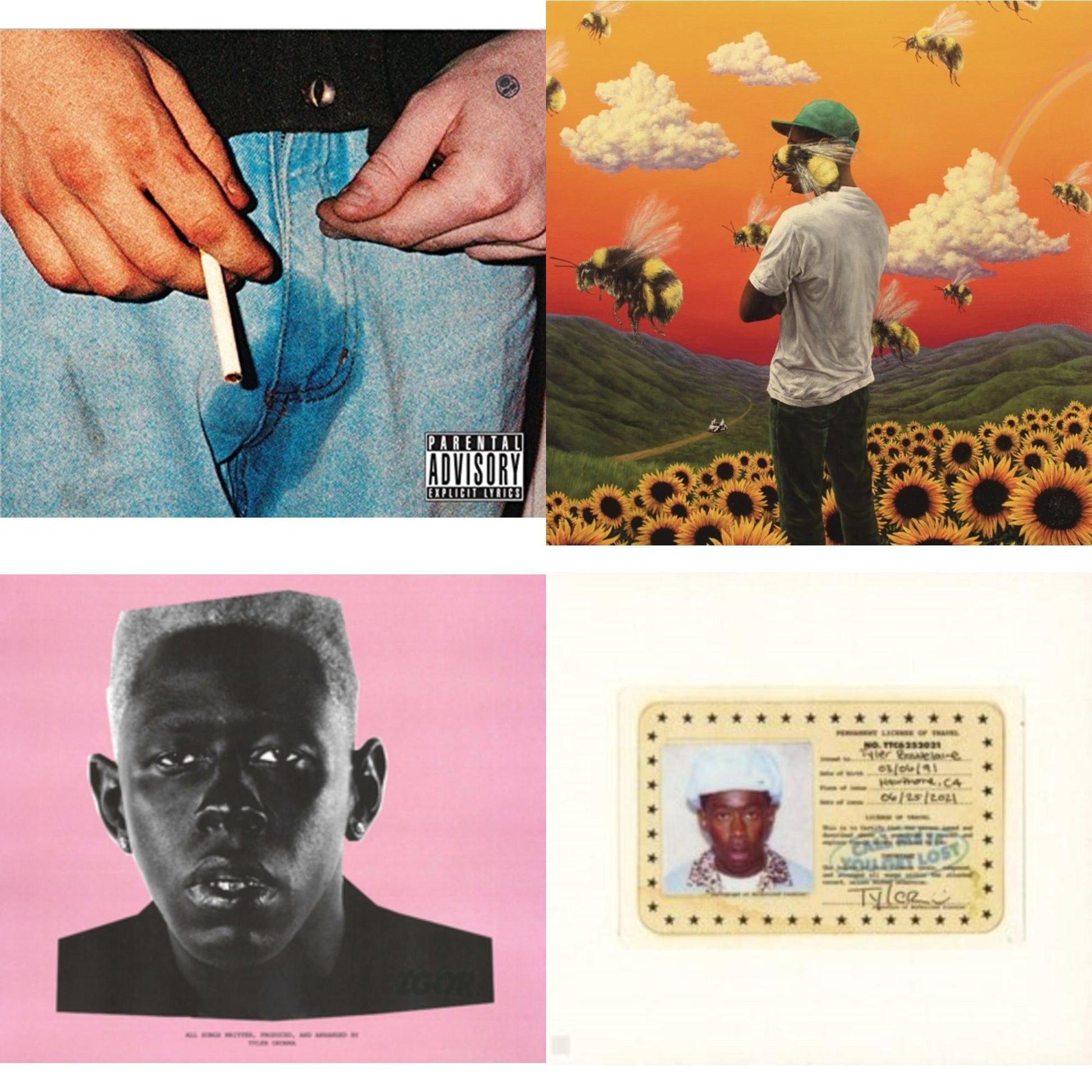 This is a 4 CD SKU bundle.
1.This CD is brand new.Format: CDMusic Style: New WaveThis item's title is: Cherry Bomb (Exp)Artist:  The Creator TylerLabel: COLUMBIABarcode: 888750846426Release Date: 4/13/2015
2.This CD is brand new.