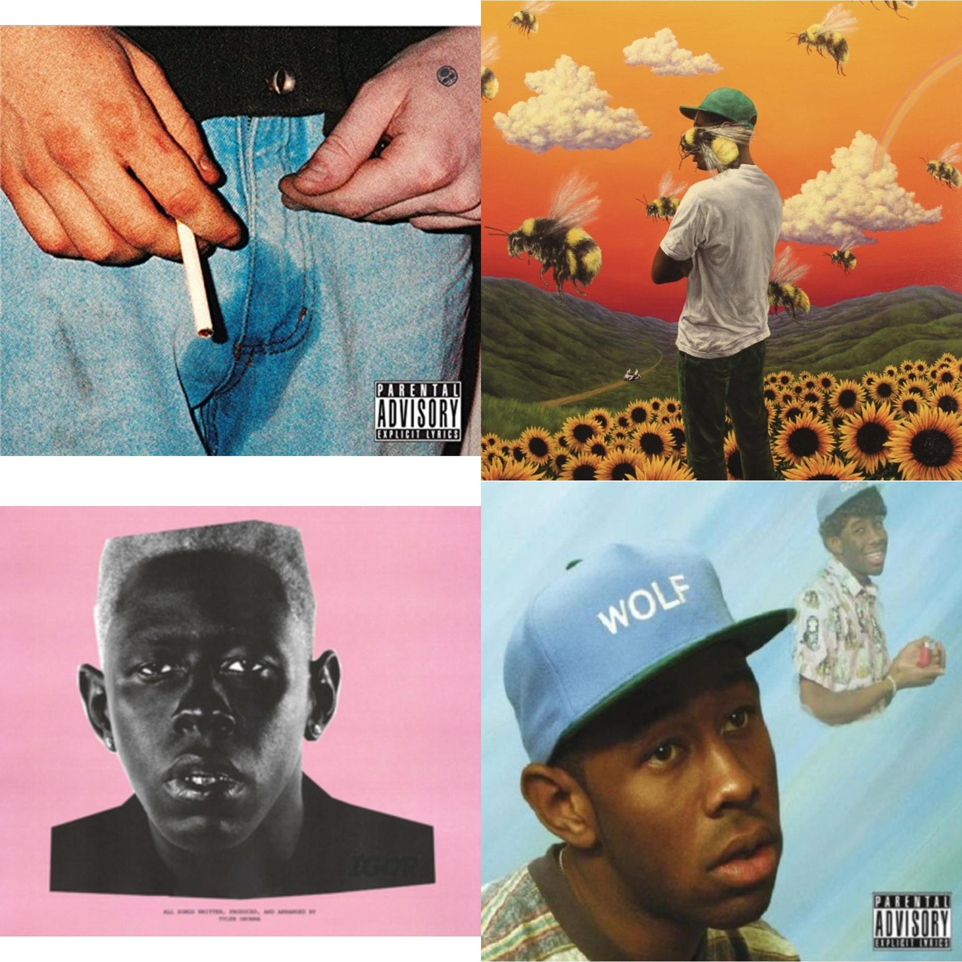 This is a 4 CD SKU bundle.
1.This CD is brand new.Format: CDMusic Style: New WaveThis item's title is: Cherry Bomb (Exp)Artist:  The Creator TylerLabel: COLUMBIABarcode: 888750846426Release Date: 4/13/2015
2.This CD is brand new.