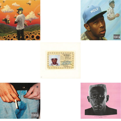 This is a 5 CD SKU bundle.
1.This CD is brand new.Format: CDMusic Style: ElectroThis item's title is: Flower BoyArtist:  The Creator TylerLabel: Rap/Hip HopBarcode: 889854411329Release Date: 7/21/2017
2.This CD is brand new.