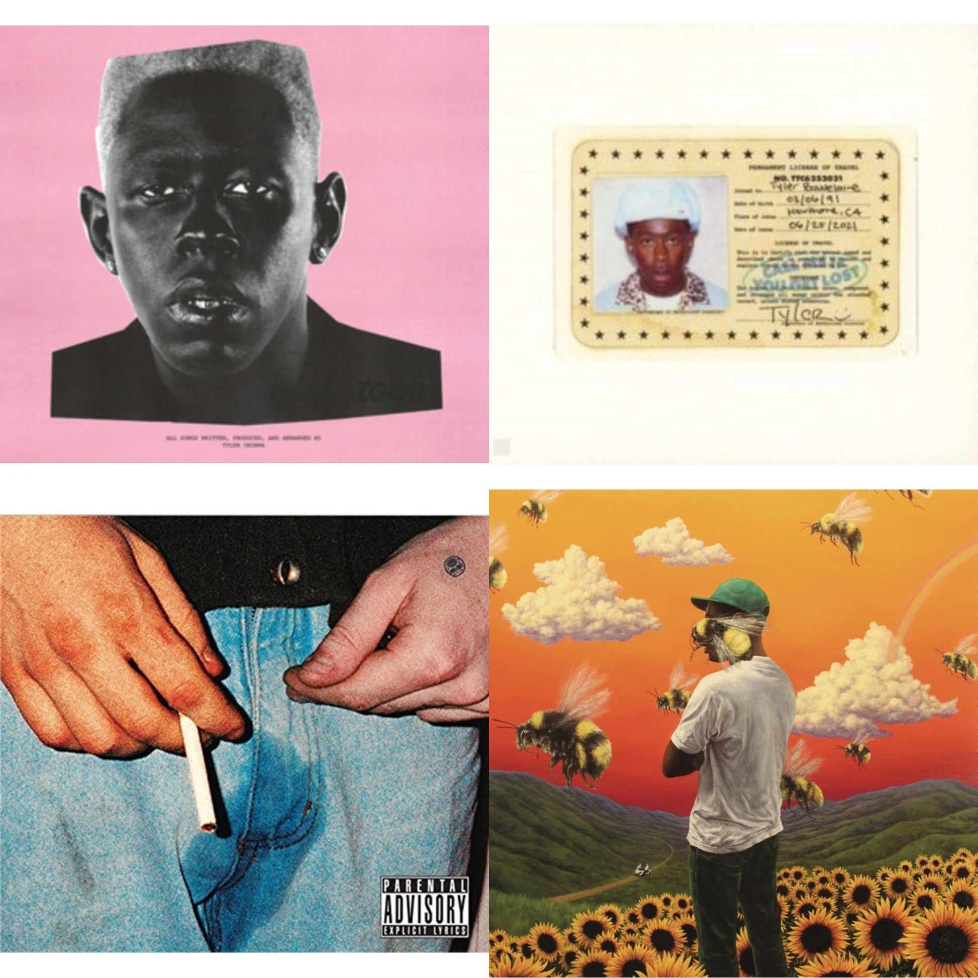 This is a 4 CD SKU bundle.
1.This CD is brand new.Format: CDMusic Style: Contemporary R&BThis item's title is: Igor (X)Artist:  The Creator TylerLabel: A BOY IS A GUN; COLUMBIABarcode: 190759652022Release Date: 8/23/2019
2.This CD is brand new.