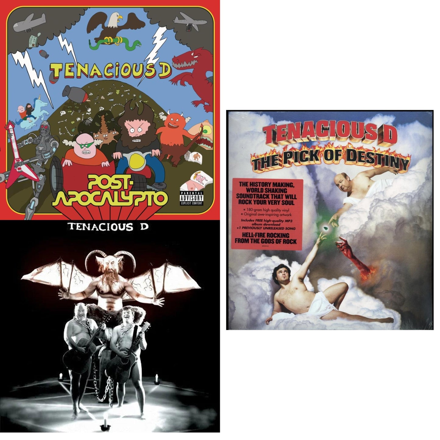 Post-Apocalypto (X) & Tenacious D (12Th Anniversary Edition/Pa/2LP/180G/Dl Card/Gatefold) & Pick Of Destiny (180G/Dl Card)