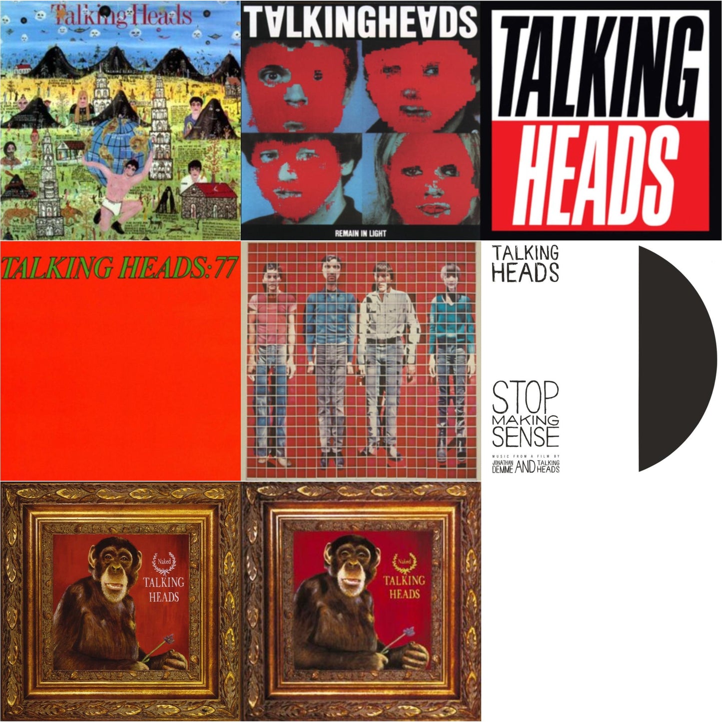 This is a 8 LP Vinyl SKU bundle.
1.This LP Vinyl is brand new.Format: LP VinylMusic Style: Art RockThis item's title is: Remain In LightArtist: Talking HeadsLabel: SireBarcode: 081227080211Release Date: 4/1/2013
2.This LP Vinyl is brand new.