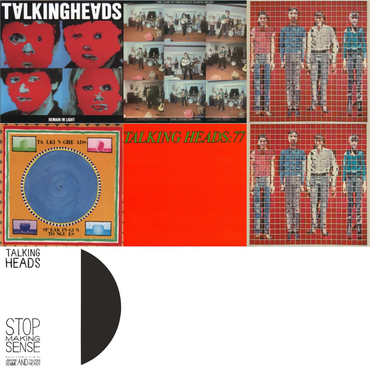 Remain In Light & Name Of This Band Is Talking Heads & More Songs About Buildings & Food & Speaking In Tongues & Talking Heads: 77 & More Songs About Building & Food (Deluxe/2LP) & Stop Making Sense (Deluxe/2LP)