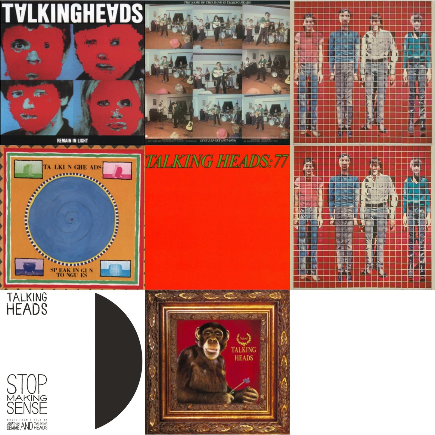 Remain In Light & Name Of This Band Is Talking Heads & More Songs About Buildings & Food & Speaking In Tongues & Talking Heads: 77 & More Songs About Building & Food (Deluxe/2LP) & Stop Making Sense (Deluxe/2LP) & Naked