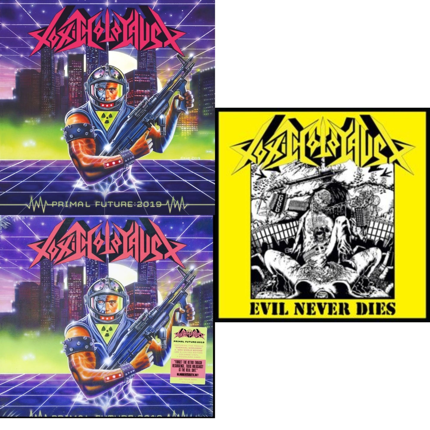This is a 3 LP Vinyl SKU bundle.
1.This LP Vinyl is brand new.Format: LP VinylMusic Style: Speed MetalThis item's title is: Primal Future:2019Artist: Toxic HolocaustLabel: eOneBarcode: 634164621513Release Date: 10/4/2019
2.This LP Vinyl is brand new.
