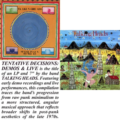 Speaking In Tongues & Tentative Decisions: Demos & Live (LP/7 Inch) & Little Creatures