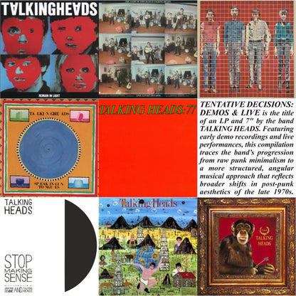 Remain In Light & Name Of This Band Is Talking Heads & More Songs About Buildings & Food & Speaking In Tongues & Talking Heads: 77 & Tentative Decisions: Demos & Live (LP/7 Inch) & Stop Making Sense (Deluxe/2LP) & Little Creatures & Naked