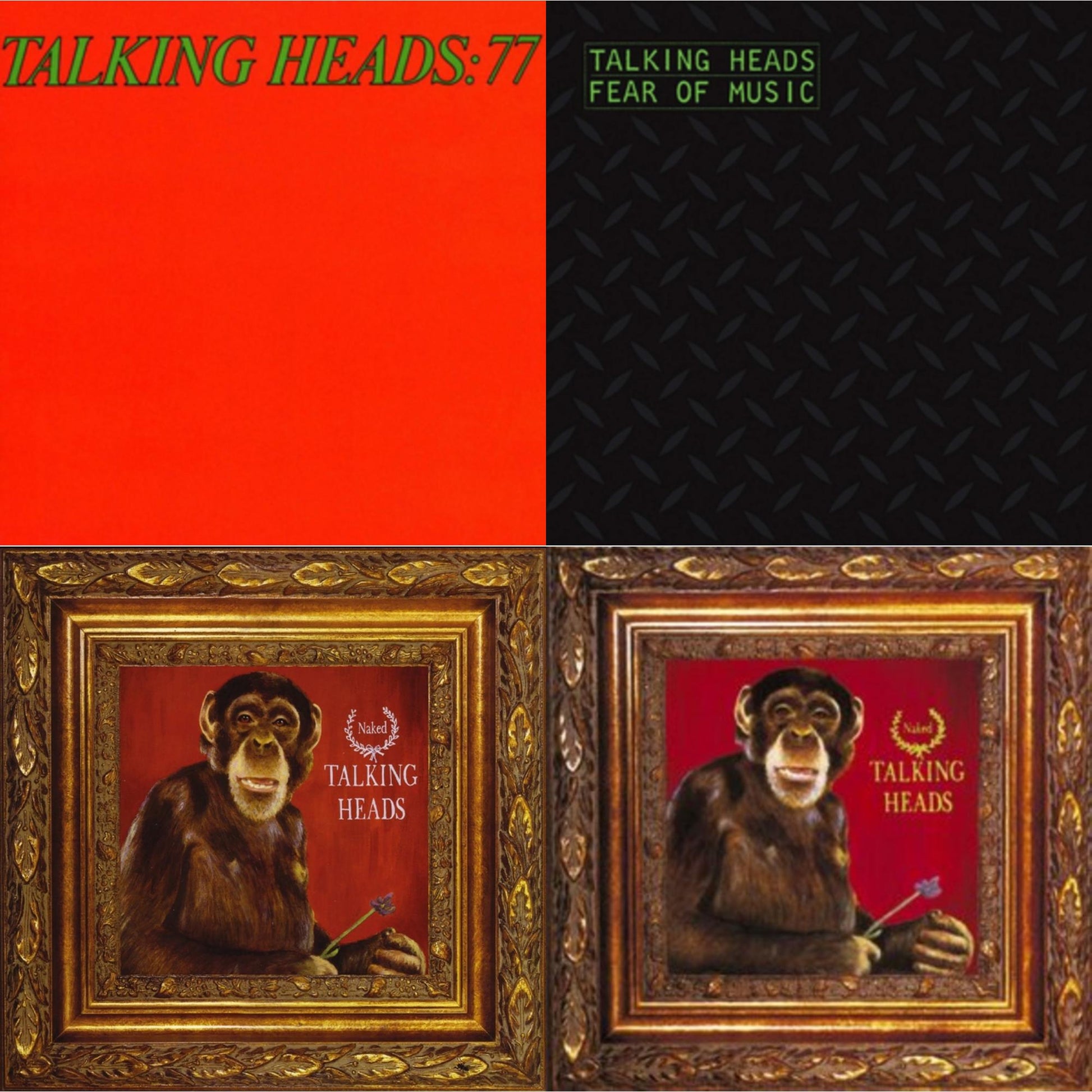 This is a 4 LP Vinyl SKU bundle.
1.This LP Vinyl is brand new.Format: LP VinylMusic Style: New WaveThis item's title is: Talking Heads: 77Artist: Talking HeadsLabel: RHINO/WARNER BROS.Barcode: 081227988418Release Date: 4/18/2009
2.This LP Vinyl is brand new.