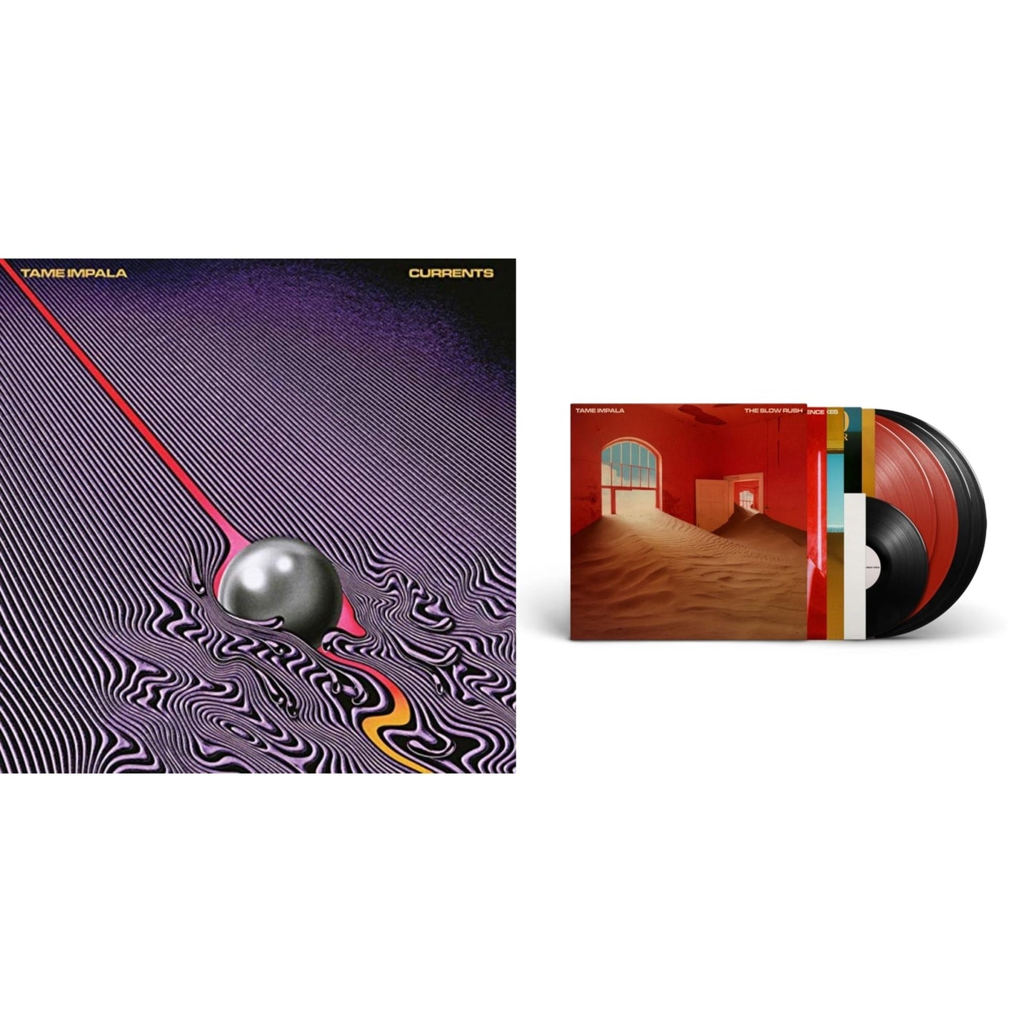 This is a 2 LP Vinyl SKU bundle.
1.This LP Vinyl is brand new.Format: LP VinylMusic Style: Psychedelic RockThis item's title is: Slow Rush (Deluxe/2-Transparent Red LP Vinyl/3-Black LP Vinyl)Artist: Tame ImpalaLabel: INTERSCOPEBarcode: 602438539871Release Date: 4/22/2022
2.
