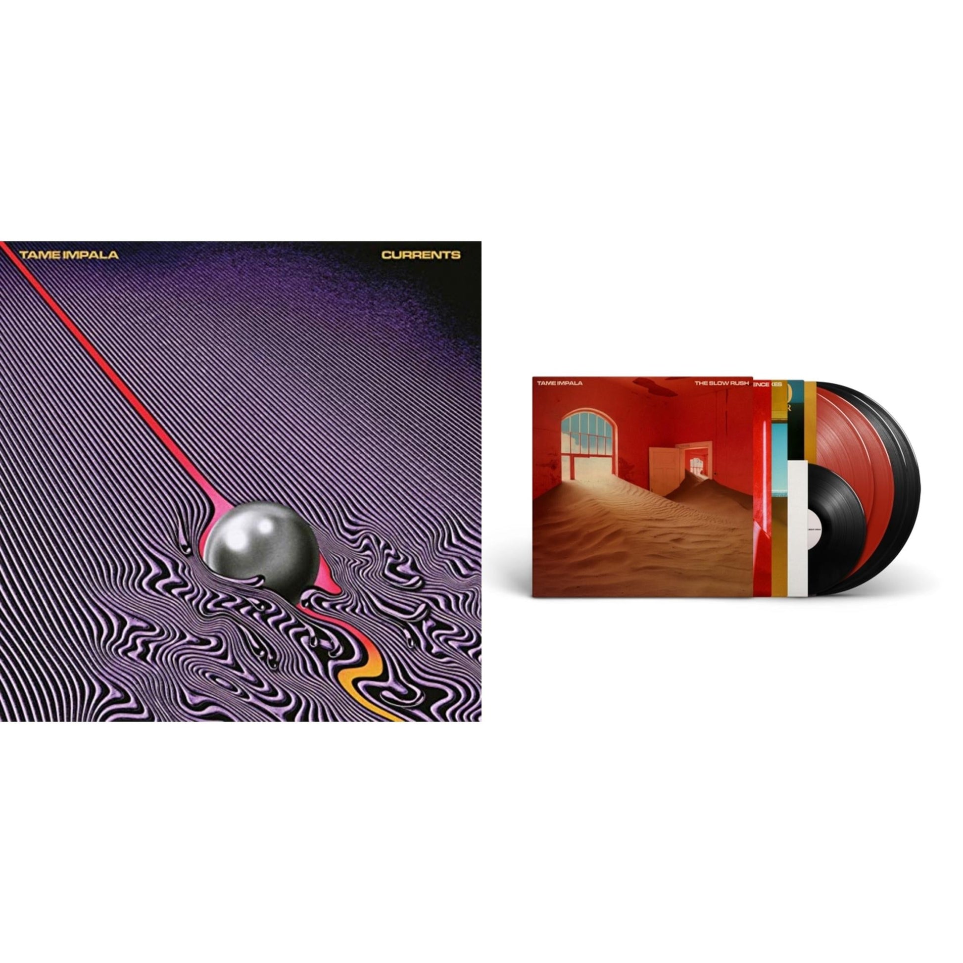 This is a 2 LP Vinyl SKU bundle.
1.This LP Vinyl is brand new.Format: LP VinylMusic Style: Psychedelic RockThis item's title is: Slow Rush (Deluxe/2-Transparent Red LP Vinyl/3-Black LP Vinyl)Artist: Tame ImpalaLabel: INTERSCOPEBarcode: 602438539871Release Date: 4/22/2022
2.