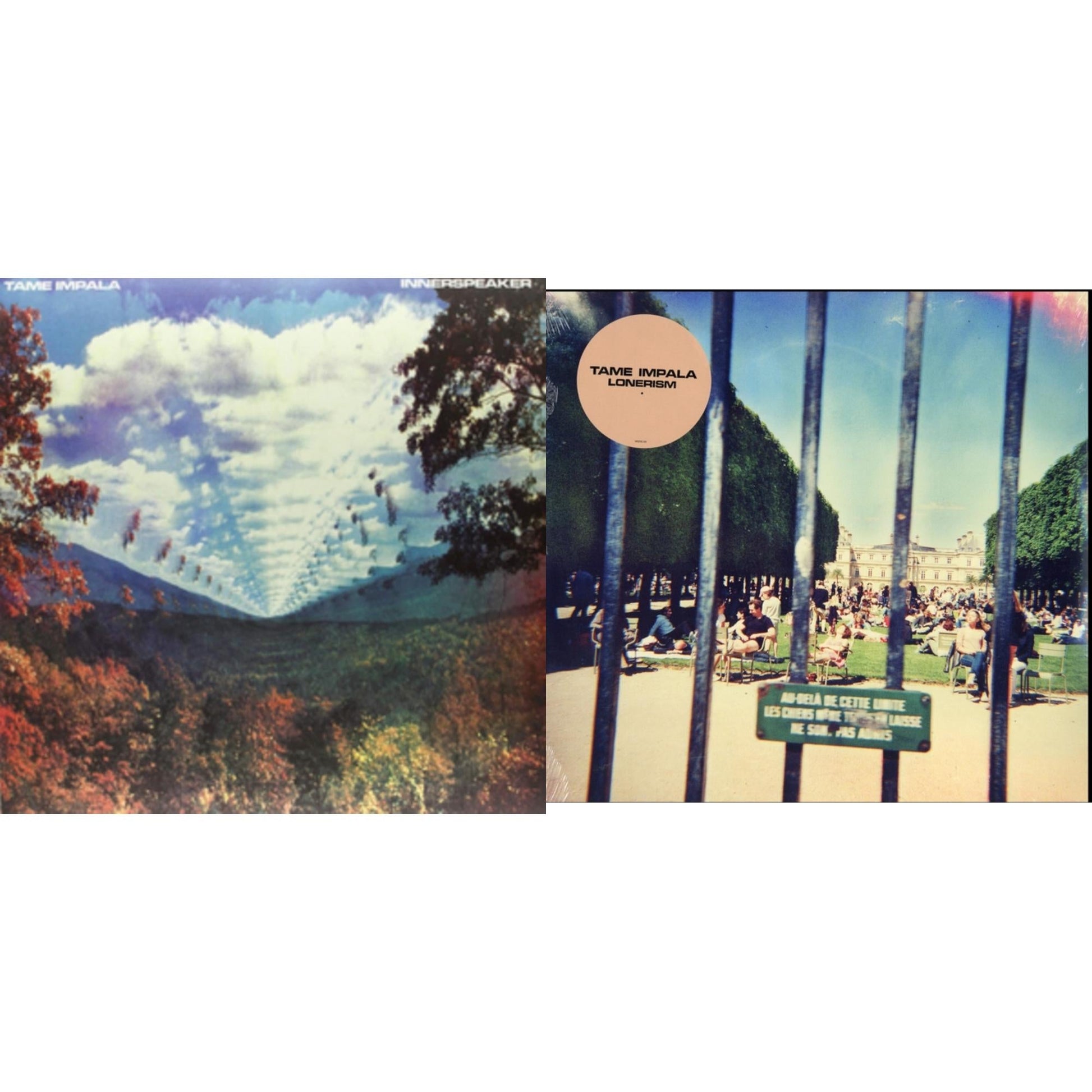 This is a 2 LP Vinyl SKU bundle.
1.This LP Vinyl is brand new.Format: LP VinylMusic Style: Psychedelic RockThis item's title is: InnerspeakerArtist: Tame ImpalaLabel: MODULAR RECORDSBarcode: 879198005728Release Date: 8/16/2011
2.This LP Vinyl is brand new.