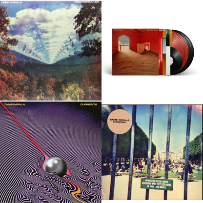 This is a 4 LP Vinyl SKU bundle.
1.This LP Vinyl is brand new.Format: LP VinylMusic Style: Psychedelic RockThis item's title is: Slow Rush (Deluxe/2-Transparent Red LP Vinyl/3-Black LP Vinyl)Artist: Tame ImpalaLabel: INTERSCOPEBarcode: 602438539871Release Date: 4/22/2022
2.